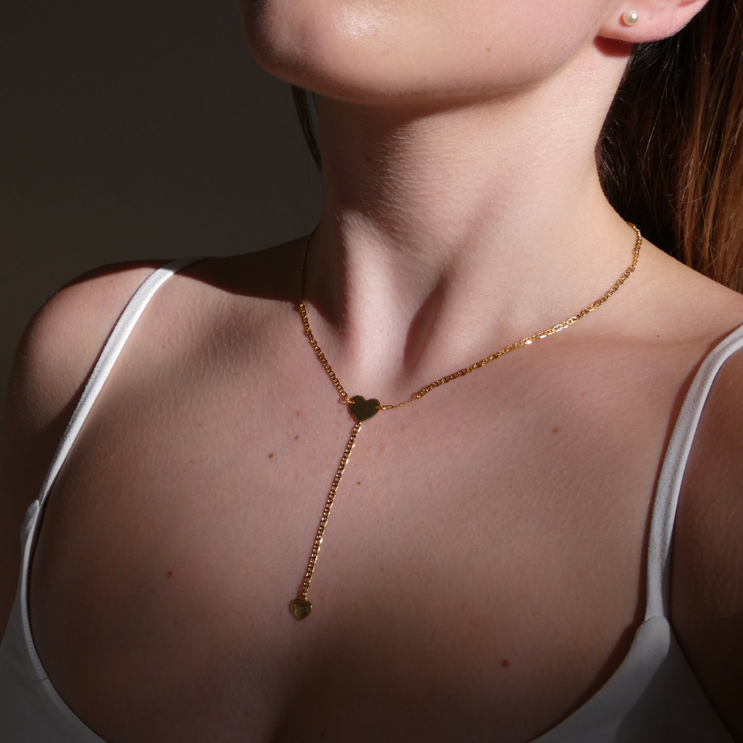 Double Hearts Necklace Gold House12
