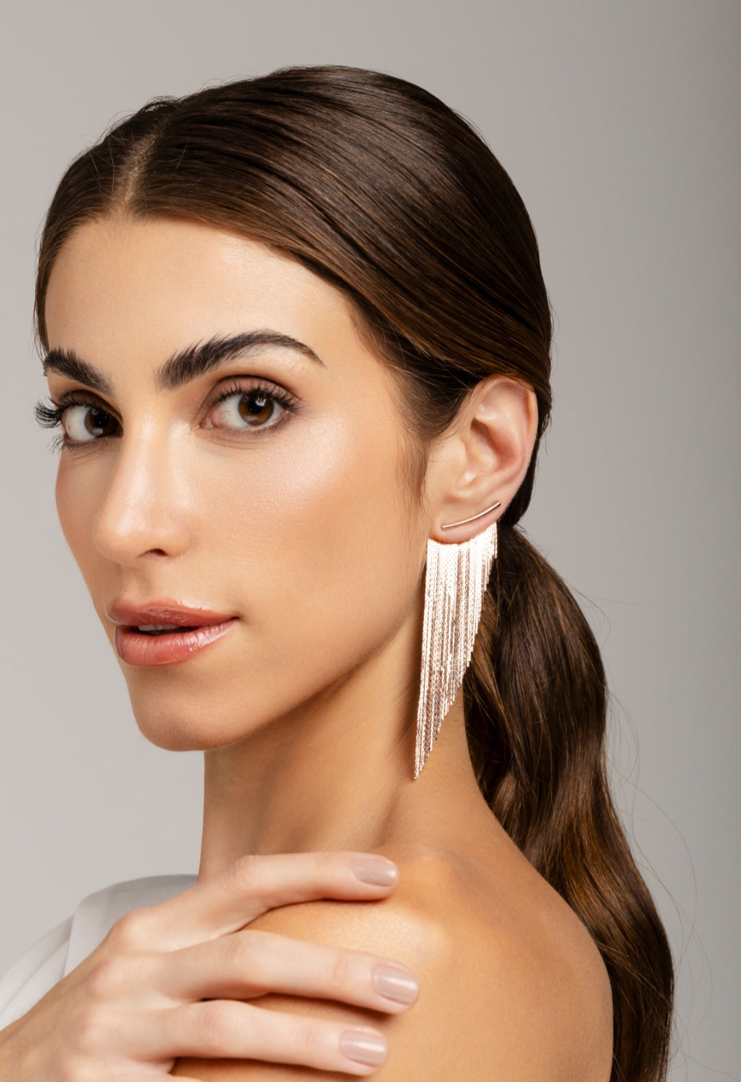 rose gold style earrings