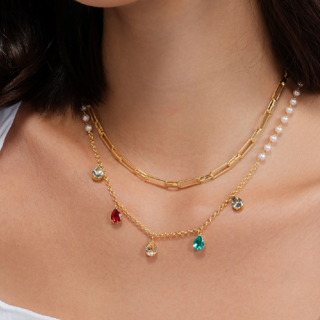 elegant golden chain necklace