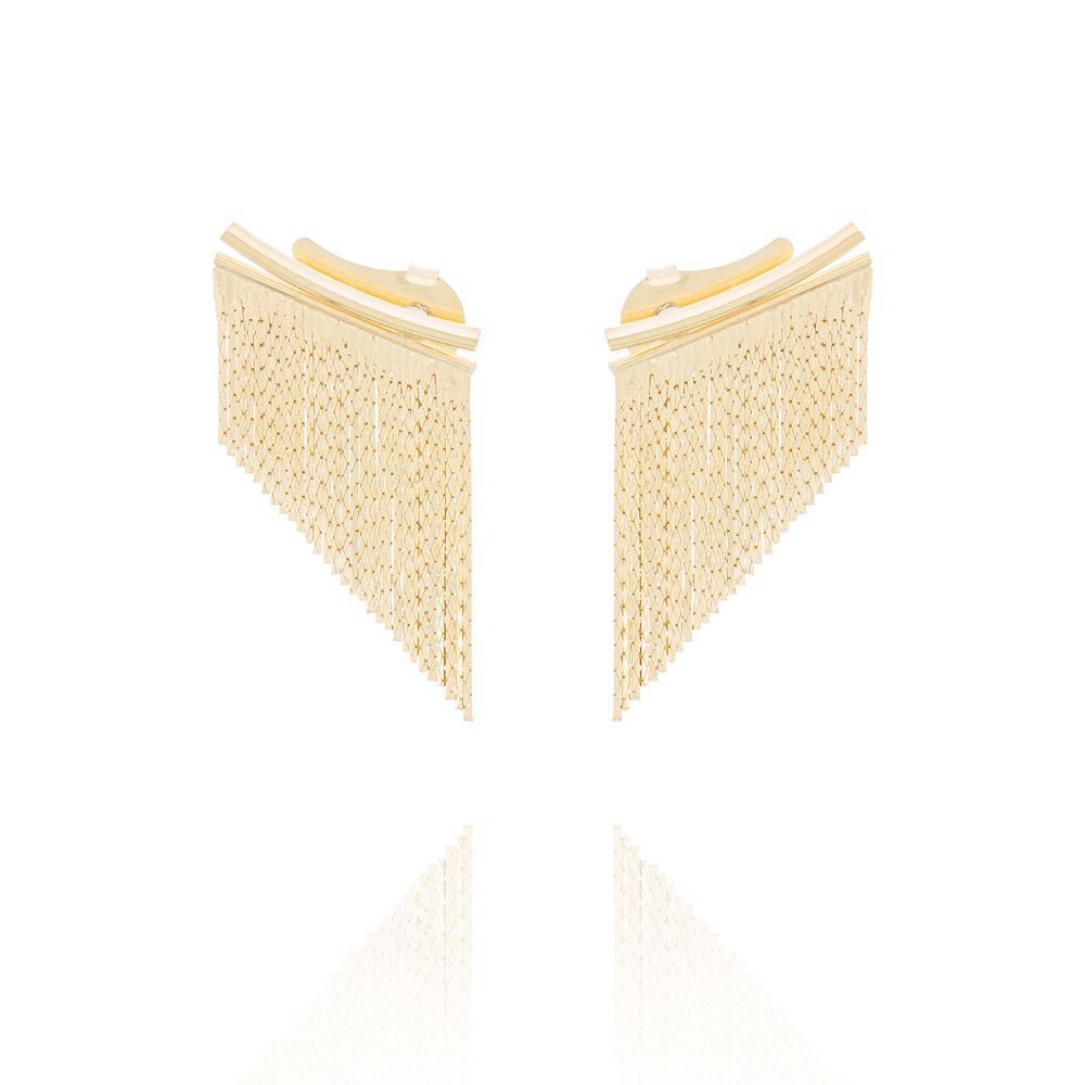 Golden tassel earrings