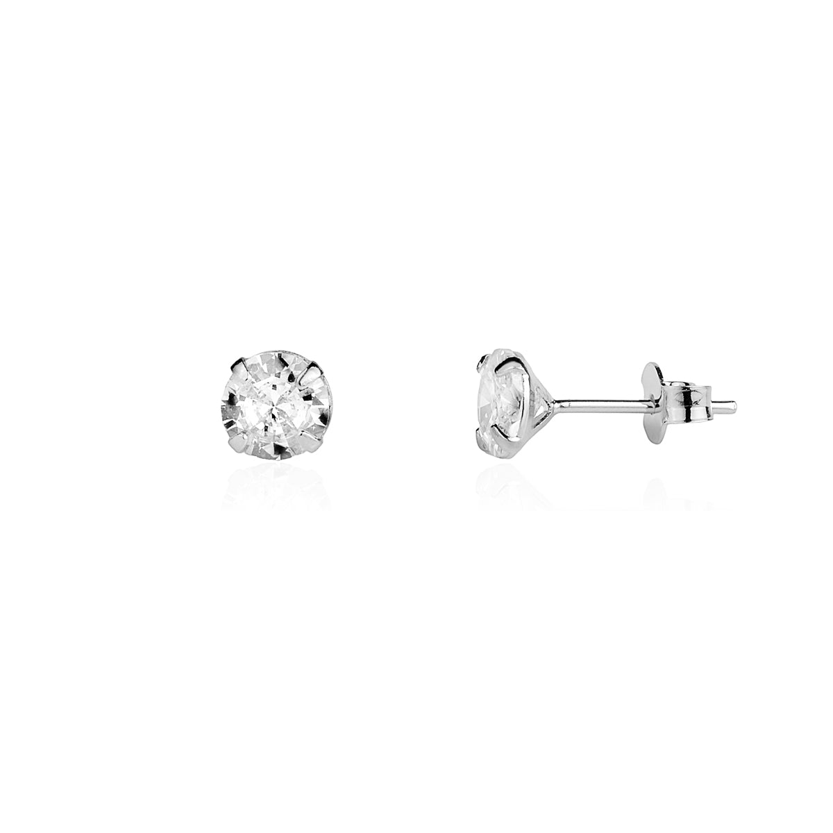 silver brilliant earrings
