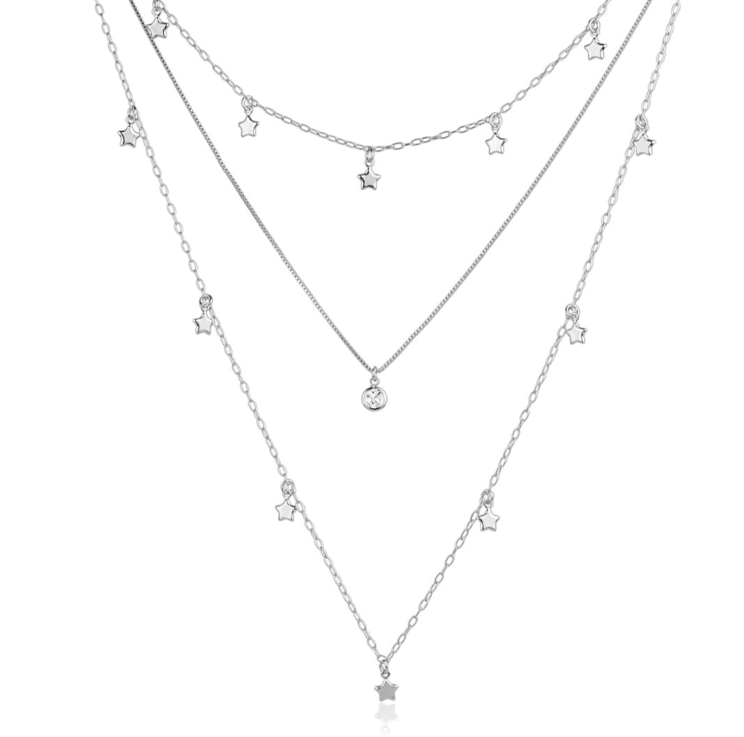 Silver star necklace