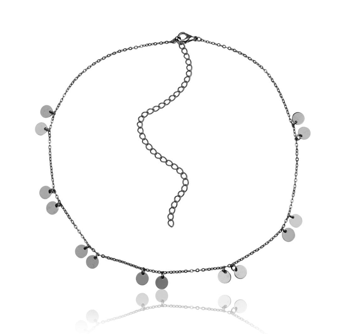 Black metal necklace