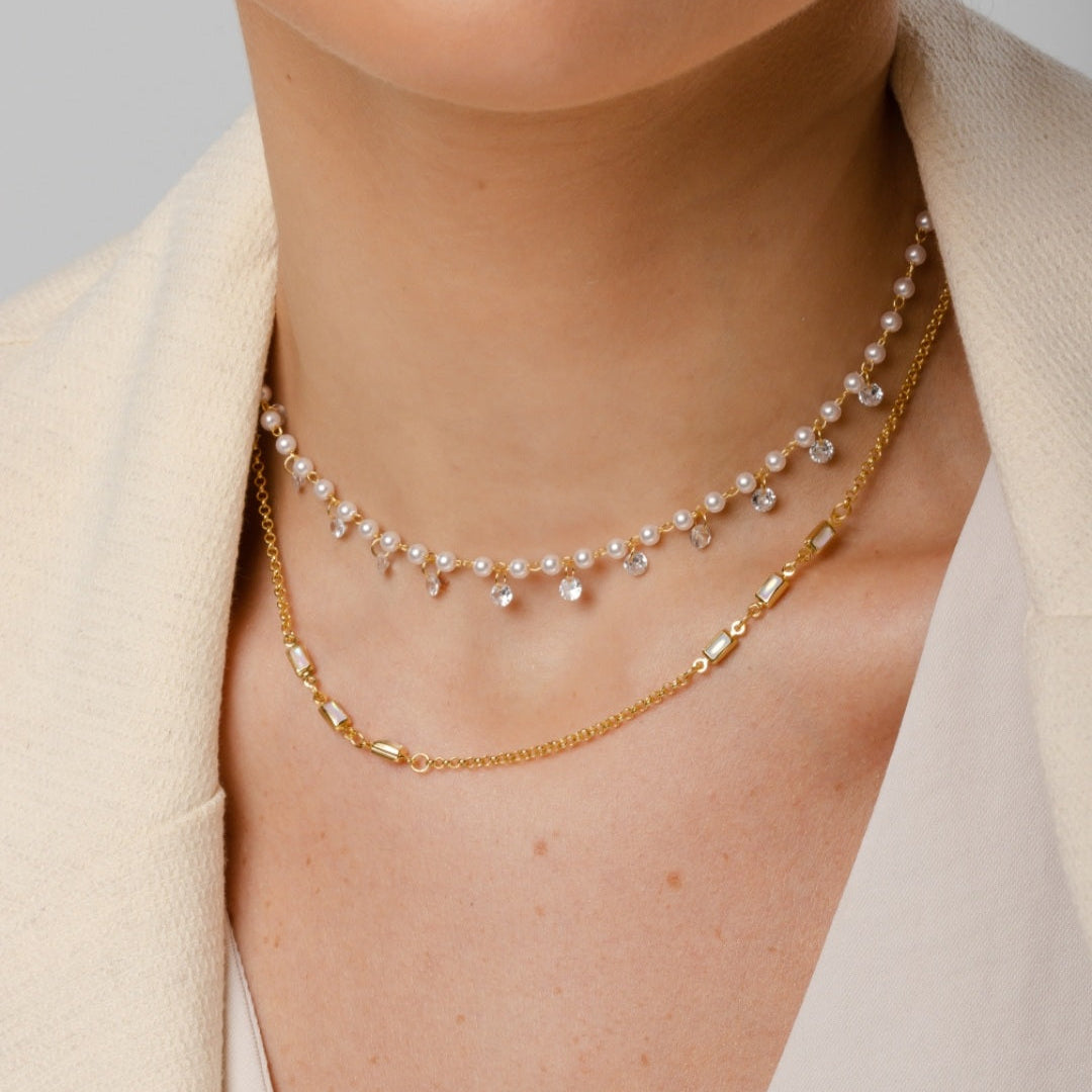 delicate golden necklace