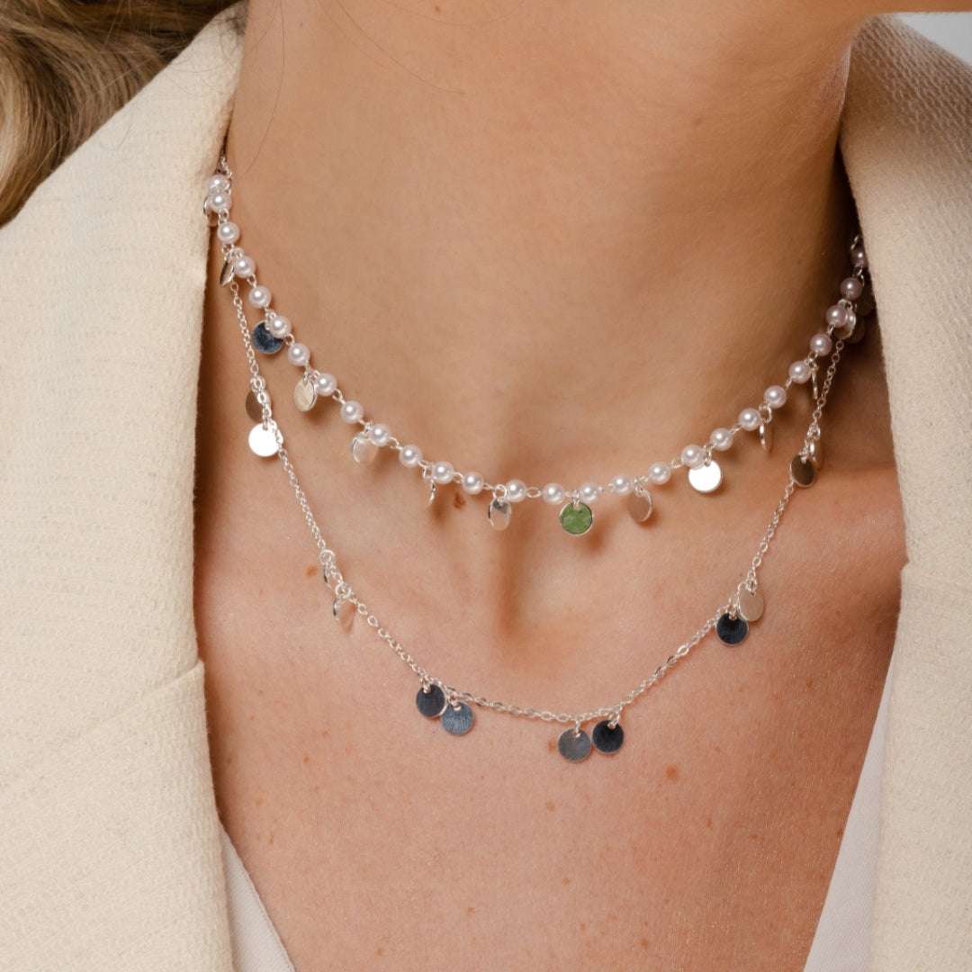 delicate silver necklace