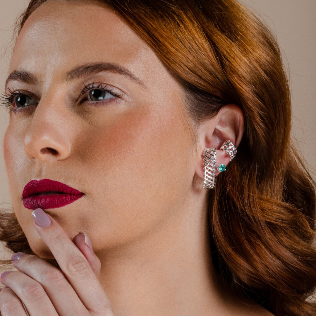 small green earrings