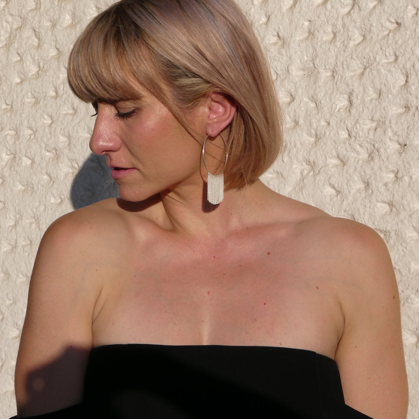 silver hoop earrings