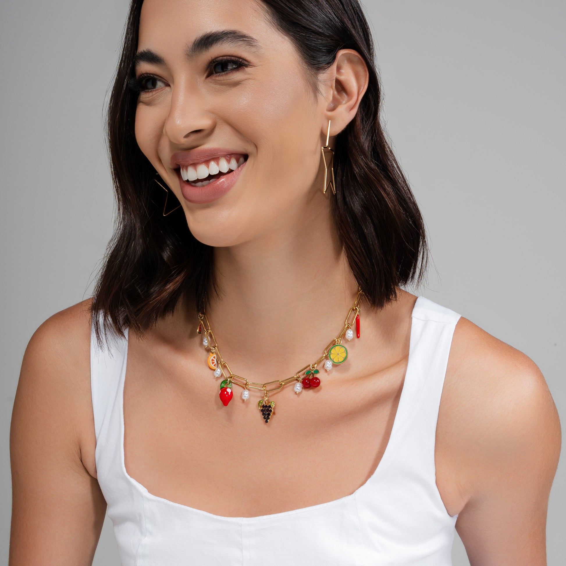 Fruit Pendant Golden Necklace House12