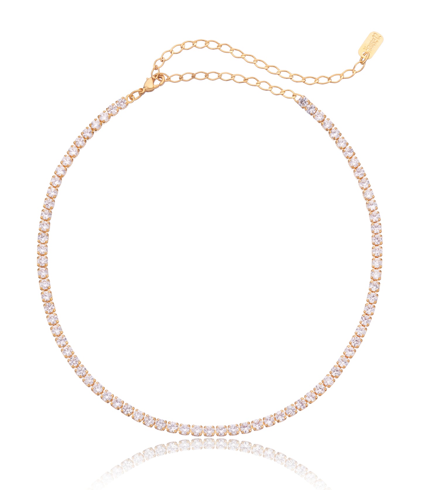 strass necklace gold