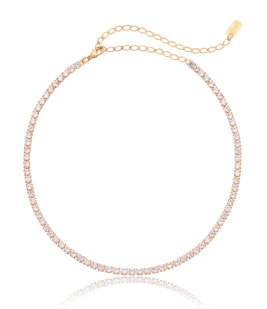 strass necklace gold
