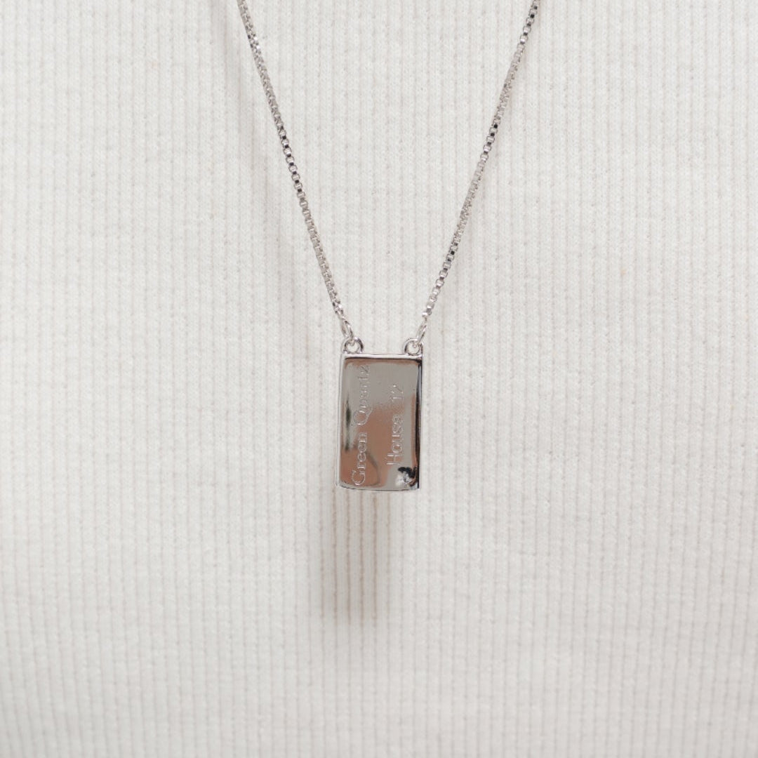 Green Quartz Silver Necklace House 12