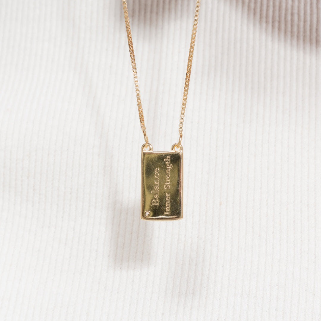 Black Agate Necklace – Gold (size small) House 12