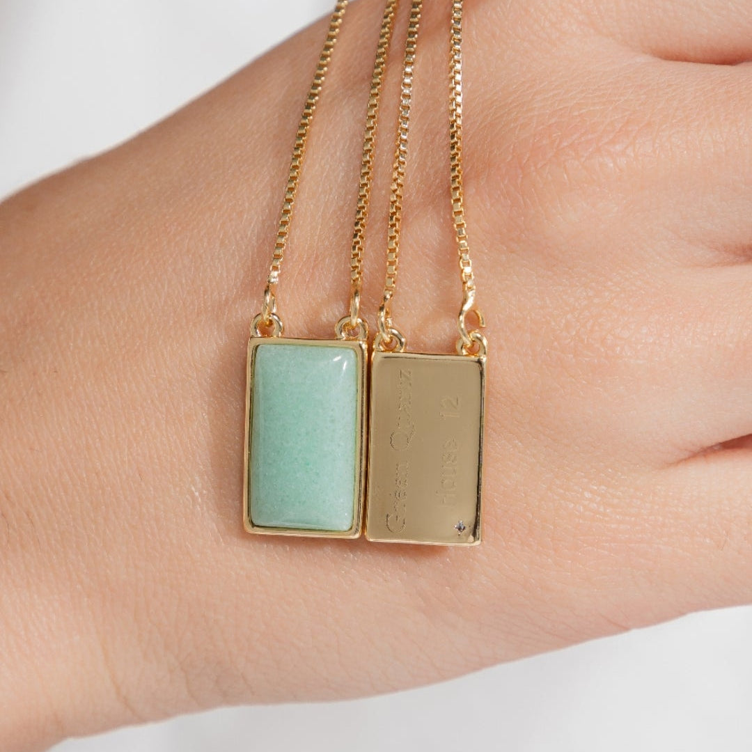 Green Quartz Necklace – Gold (size small) House 12