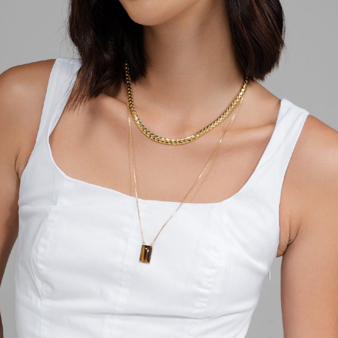 golden tigers eye necklace