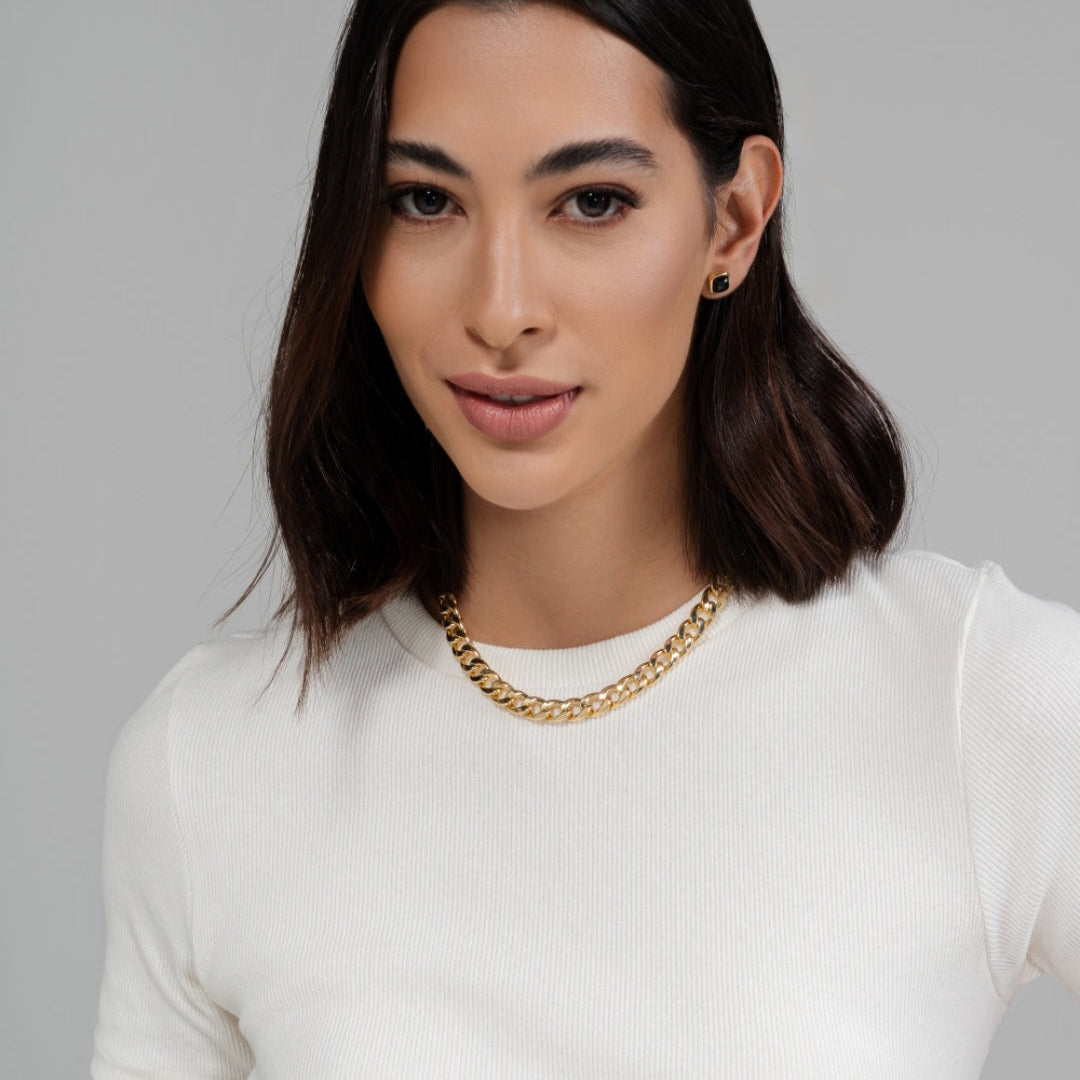 Chain Choker Necklace Gold House12