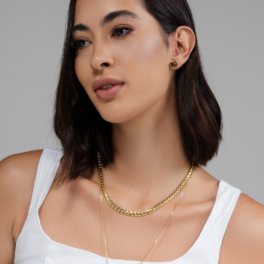 tigers eye golden earrings