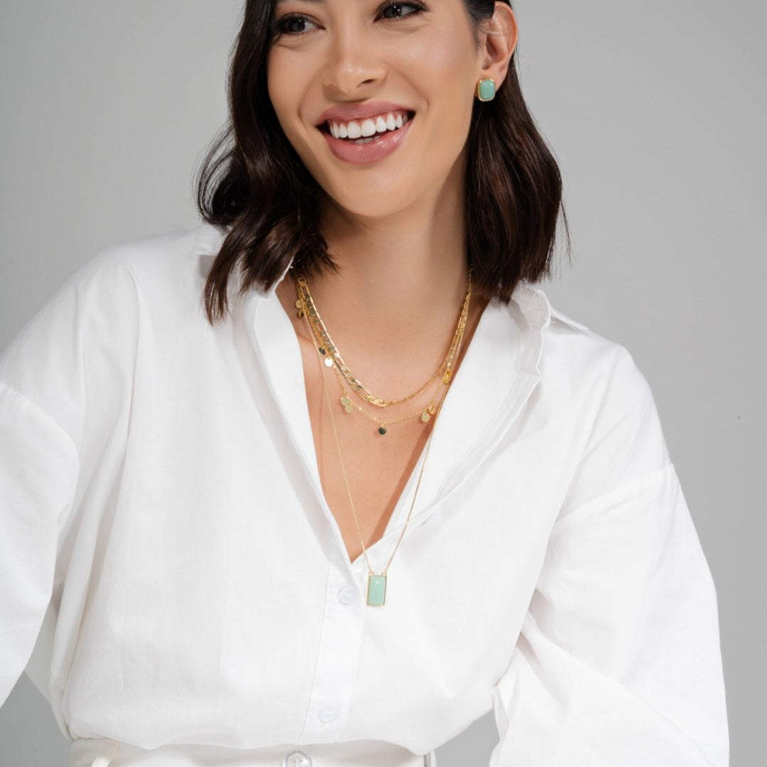 Green Quartz Necklace – Gold (size small) House 12