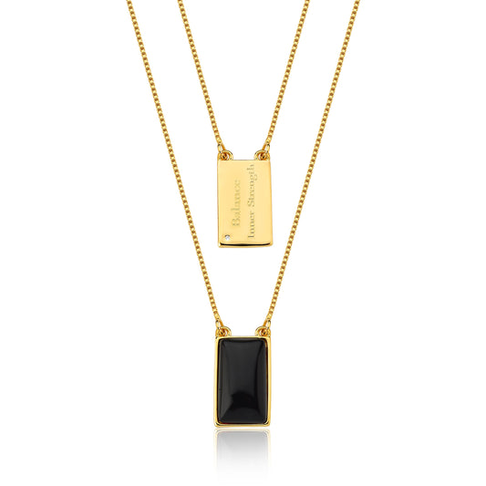 Black crystal necklace