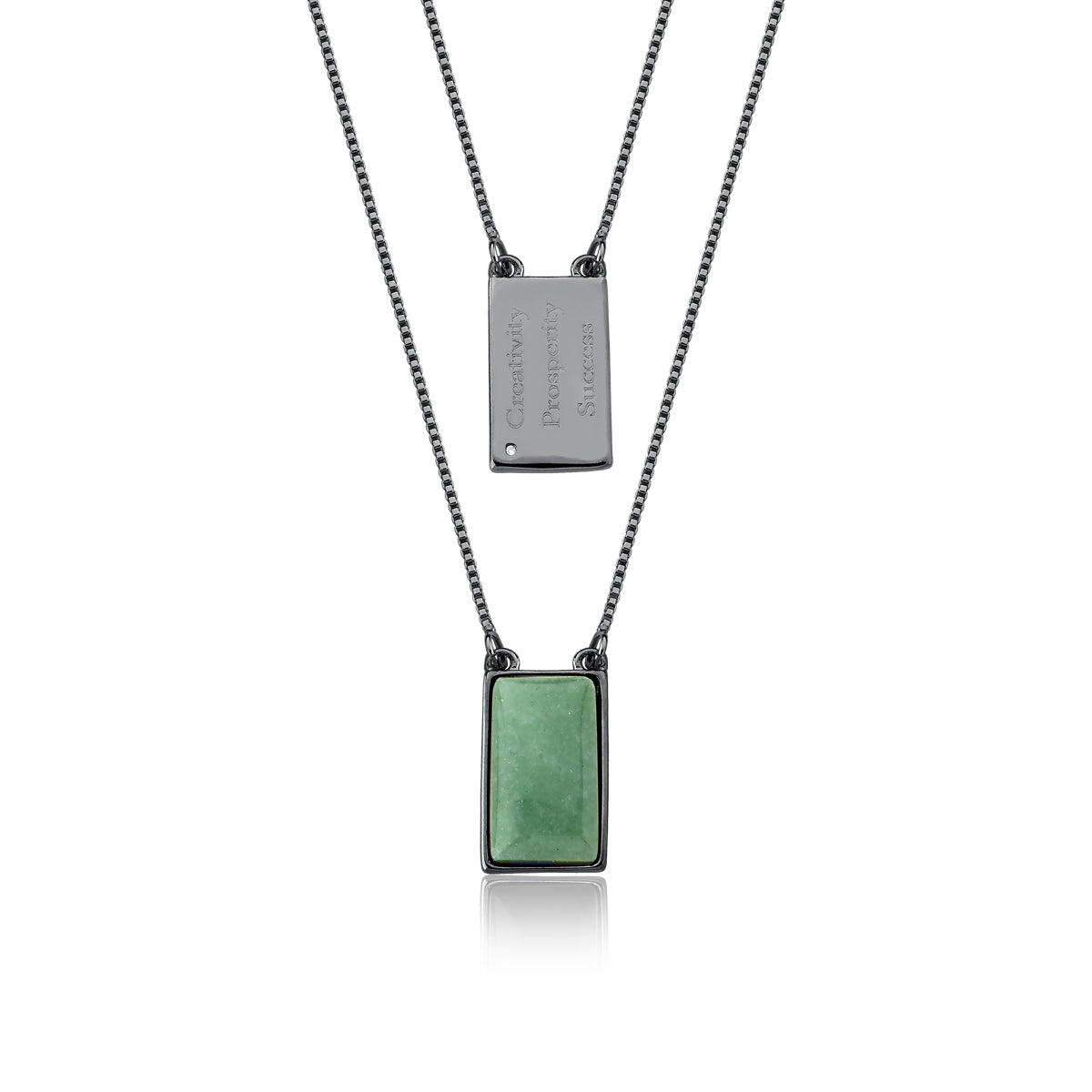Green natural stone necklace