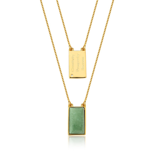 Green quartz necklace
