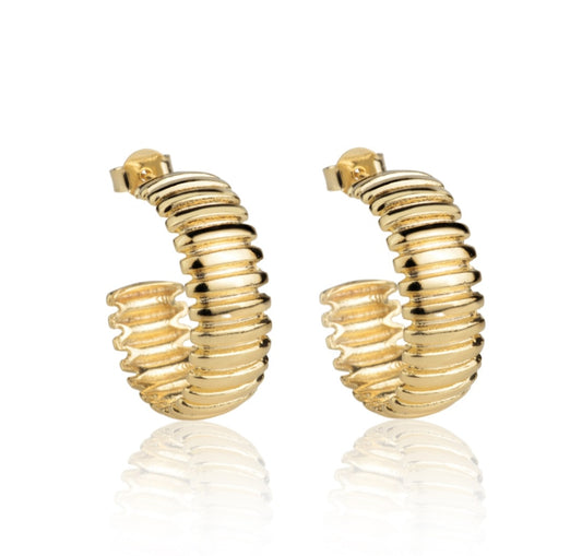 wear daily golden hoop earrings