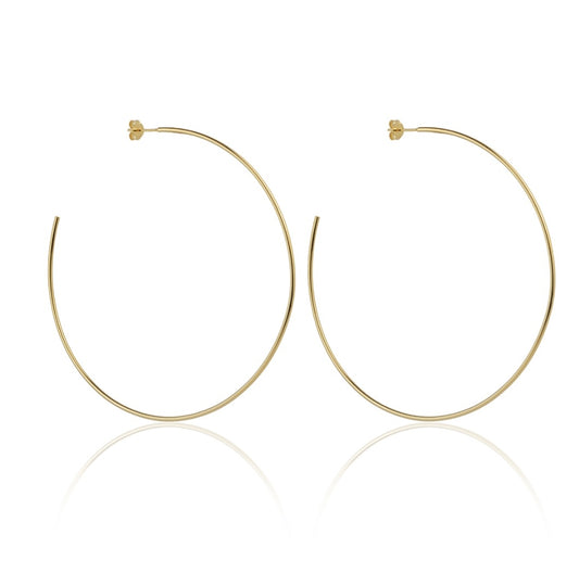 golden hoop earrings