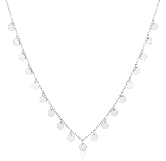 delicate boho silver necklace