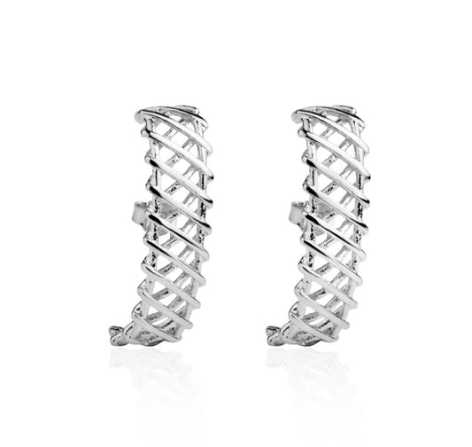 wear daily minimalist silver earrngs